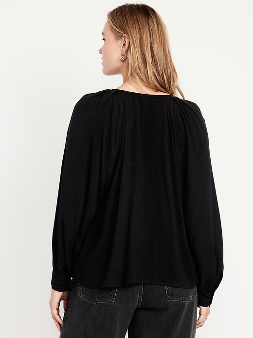 Image number 4 showing, Jacquard Button-Down Top