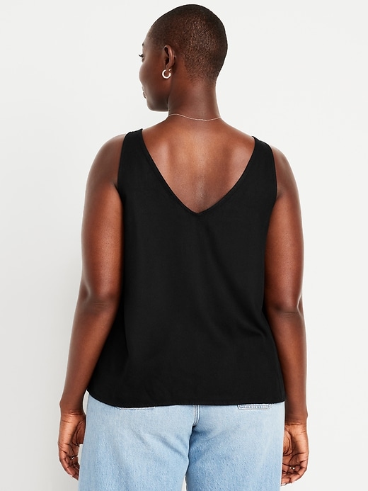 Image number 4 showing, Sleeveless V-Neck Crepe Top