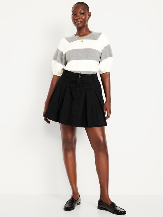 Image number 3 showing, High-Waisted Pleated Mini Skirt