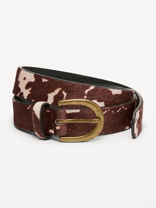 View large product image 1 of 2. Faux-Haircalf Belt for Women