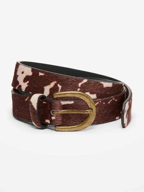 Faux-Haircalf Belt for Women