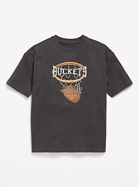 Image number 1 showing, Oversized Short-Sleeve Graphic T-Shirt for Boys
