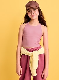 Image number 1 showing, PowerSoft Longline Ribbed Sports Bra for Girls