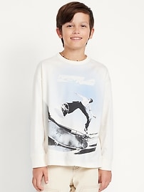 Image number 1 showing, Oversized Long-Sleeve Graphic T-Shirt for Boys
