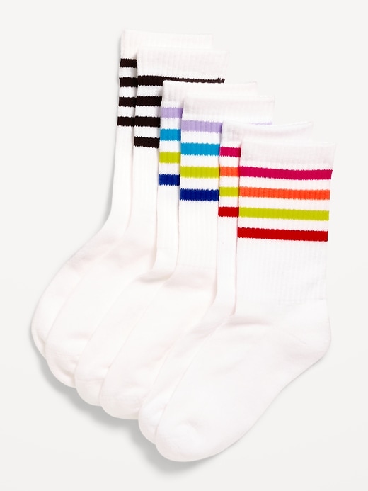 View large product image 1 of 2. Striped Crew Socks 3-Pack for Girls