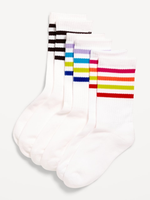 Chaussettes à rayures pour fille (paquet de 3 paires)