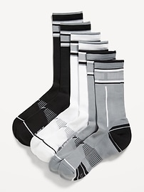 Image number 1 showing, 3-Pack Athletic Crew Run Socks for Men