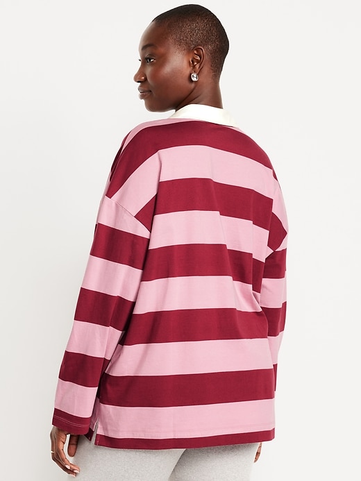 Image number 5 showing, Oversized Rugby Polo