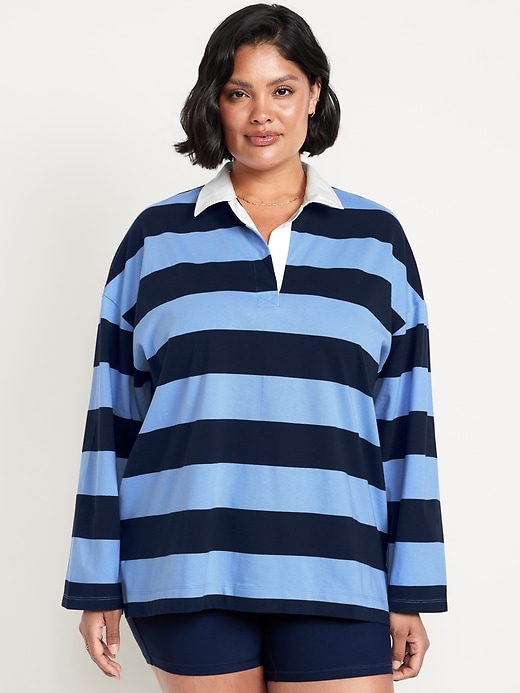 Image number 6 showing, Oversized Rugby Polo