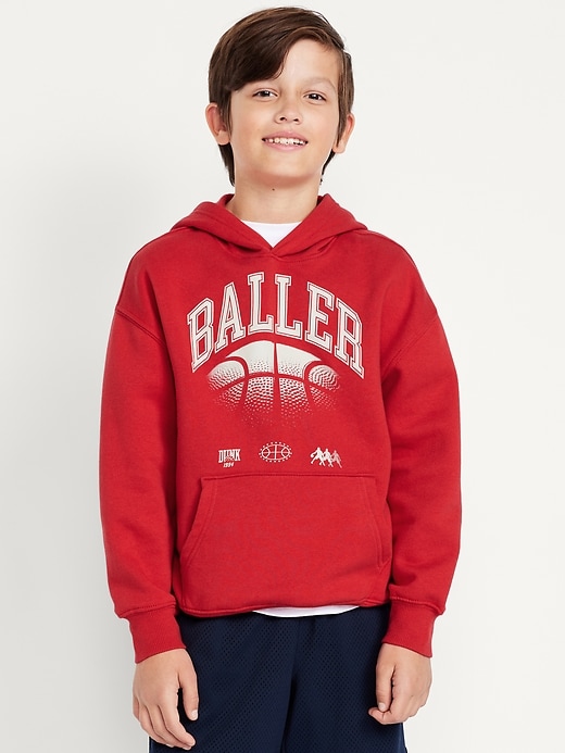 View large product image 1 of 3. Favorite Fleece Oversized Graphic Fleece Pullover Hoodie for Boys