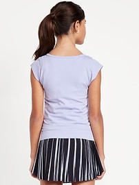 Image number 2 showing, Fitted Ruched Seamless Performance Top for Girls