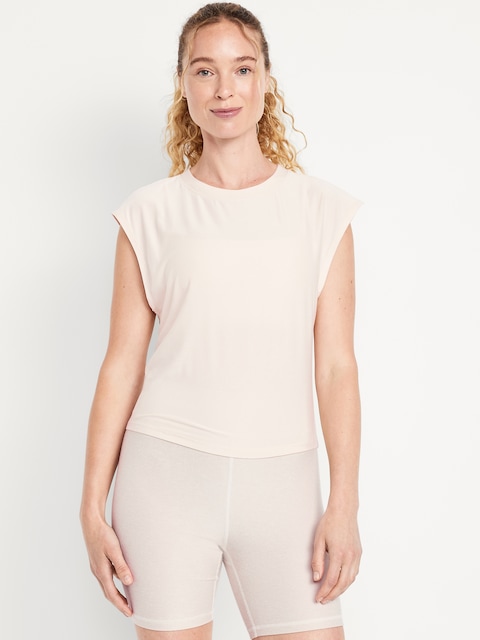 CloudMotion Split-Back Top - Howlite