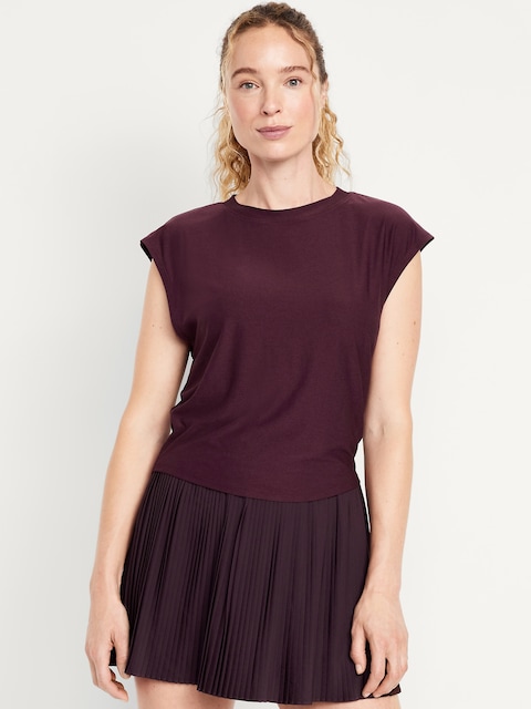 CloudMotion Split-Back Top - Dark Sepia