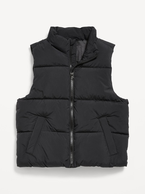 Gilet rembourré matelassé hydrorésistant pour garçon - Noir