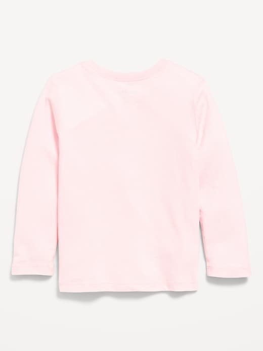 Voir une image plus grande du produit 2 de 2. T-shirt à imprimé à manches longues pour toute-petite fille