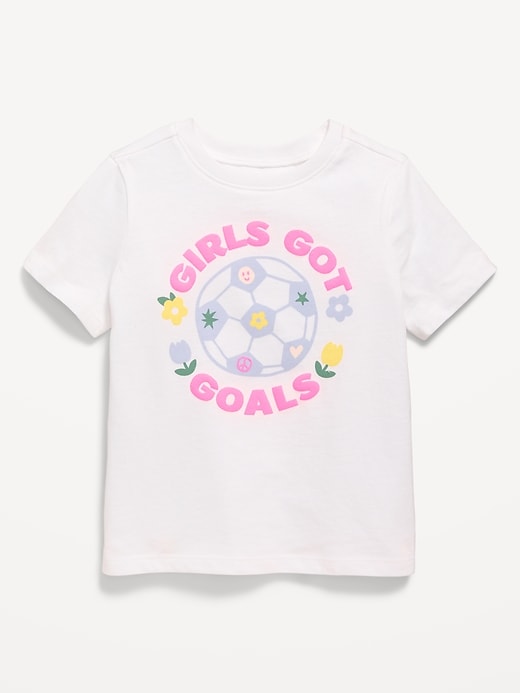 Voir une image plus grande du produit 1 de 2. T-shirt à imprimé à manches courtes pour toute-petite fille