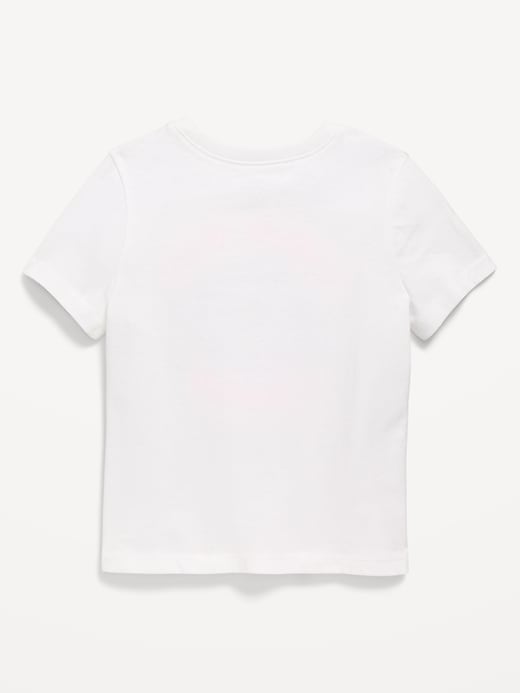 Voir une image plus grande du produit 2 de 2. T-shirt à imprimé à manches courtes pour toute-petite fille