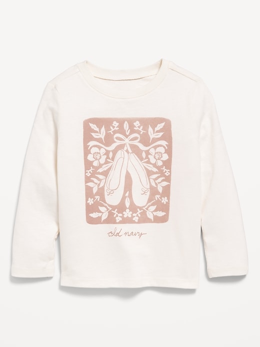 View large product image 1 of 1. Long-Sleeve Logo-Graphic T-Shirt for Toddler Girls
