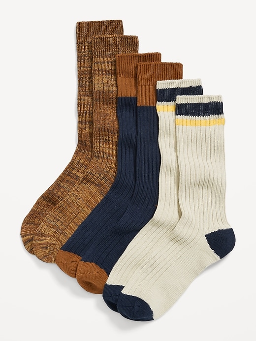 Voir une image plus grande du produit 1 de 1. Chaussettes pour bottes jaspées pour homme (paquet de 3)