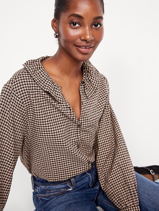 Image number 4 showing, Button-Down Ruffle Shirt
