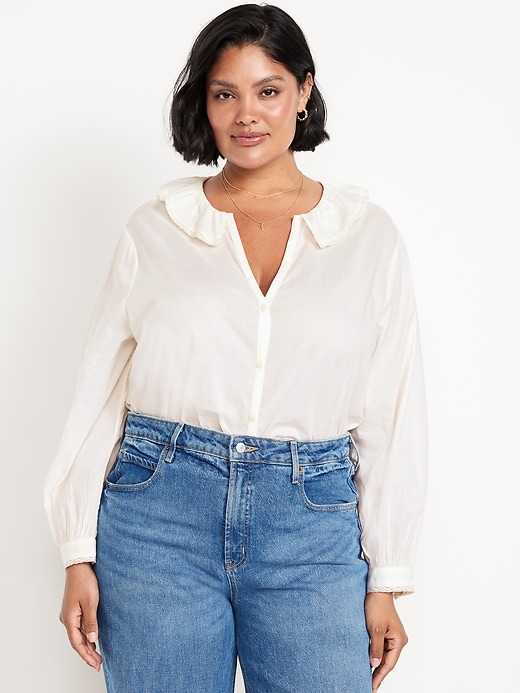 Image number 6 showing, Ruffle Button-Down Shirt