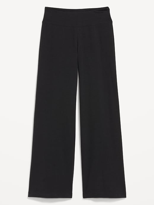 Image number 3 showing, Mid-Rise Jersey Super Wide-Leg Leggings