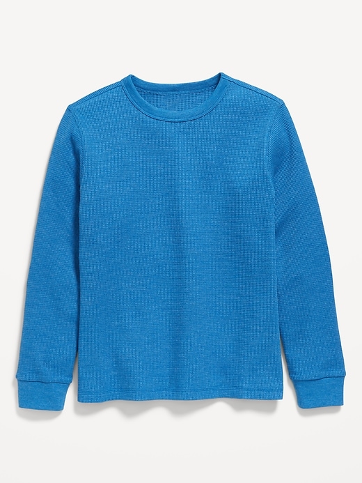 View large product image 1 of 1. Long-Sleeve Waffle-Knit T-Shirt for Boys