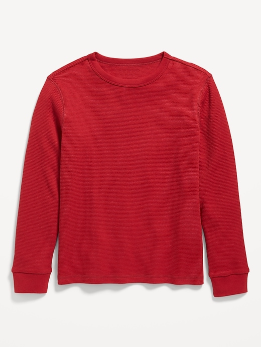 View large product image 1 of 1. Long-Sleeve Waffle-Knit T-Shirt for Boys