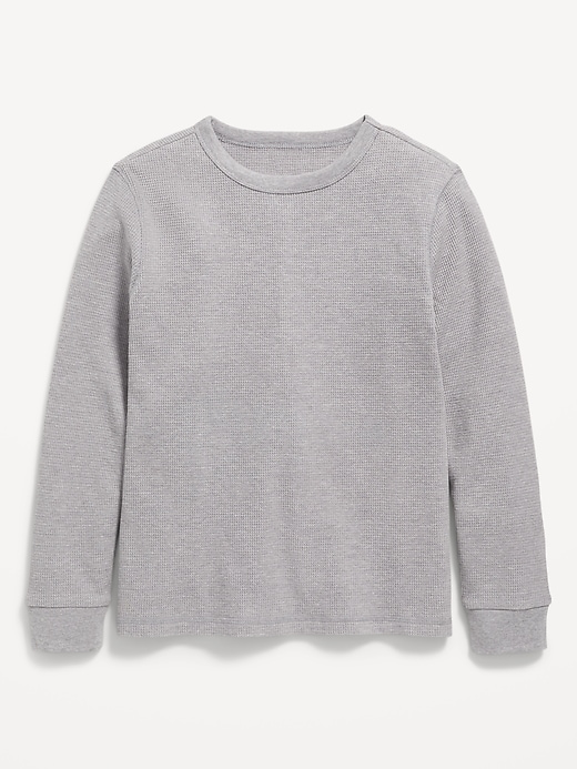 View large product image 1 of 1. Long-Sleeve Waffle-Knit T-Shirt for Boys