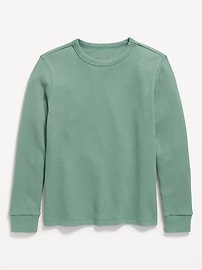 L'image numéro 1 présente T-shirt à manches longues en tricot isotherme gaufré pour garçon