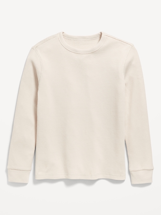 View large product image 1 of 1. Long-Sleeve Waffle-Knit T-Shirt for Boys