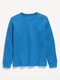 L'image numéro 1 présente T-shirt à manches longues en tricot isotherme gaufré pour garçon