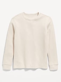 L'image numéro 1 présente T-shirt à manches longues en tricot isotherme gaufré pour garçon