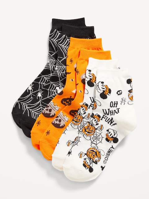 Disney© 3-Pack Novelty Quarter Crew Socks for Women - Disney Mickey & More