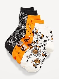 Image number 1 showing, Disney© 3-Pack Novelty Quarter Crew Socks for Women