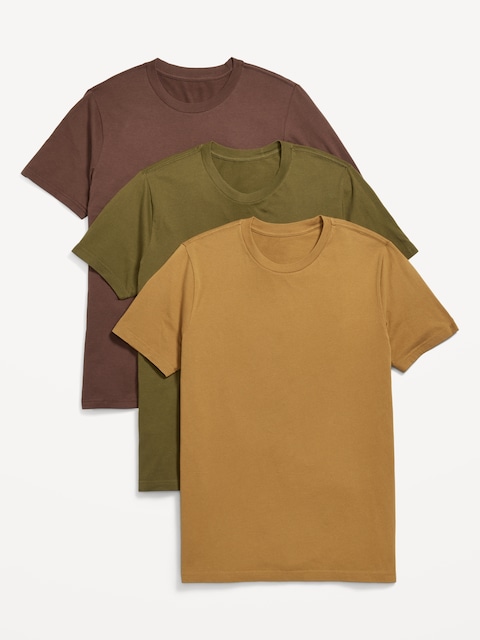 Solid Crew-Neck T-Shirt 3-Pack - Red