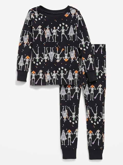 Pyjama ajusté à motif pour tout-petit et bébé - Noir