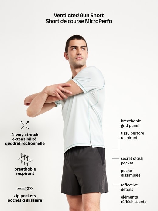 Image number 4 showing, Performance Vent Run Shorts -- 7-inch inseam