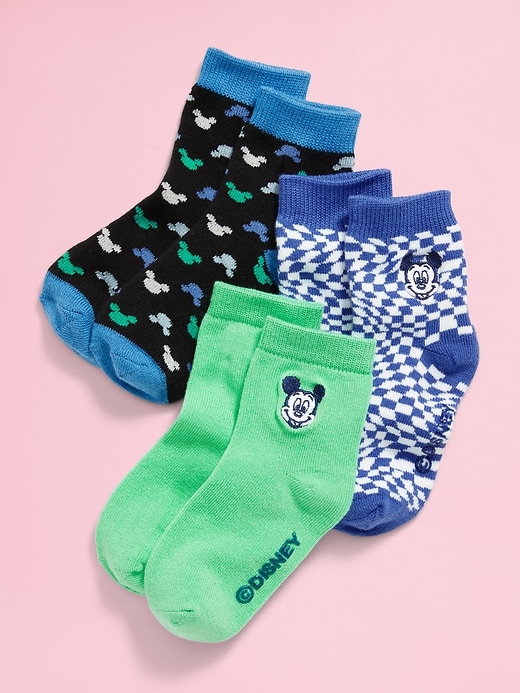 View large product image 1 of 2. Old Navy x Disney© Crew Socks 3-Pack for Toddler & Baby