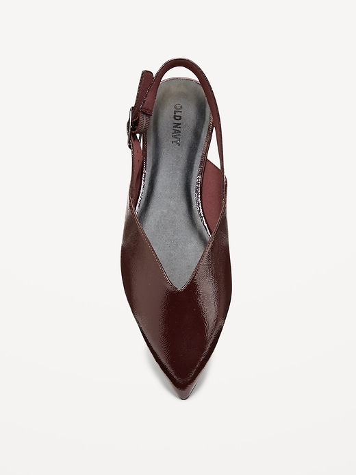 Image number 2 showing, Wide Strap Slingback Flats