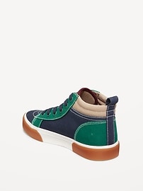 View large product image 3 of 4. Mid-Top Canvas Lace-Up Sneakers for Boys