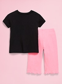 L'image numéro 2 présente Ensemble tunique et pantalon évasé Minnie Mouse Old Navy x Disney © pour toute-petite fille