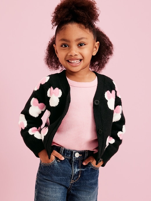 View large product image 1 of 4. Old Navy x Disney© Minnie Mouse Cardigan Sweater for Toddler Girls