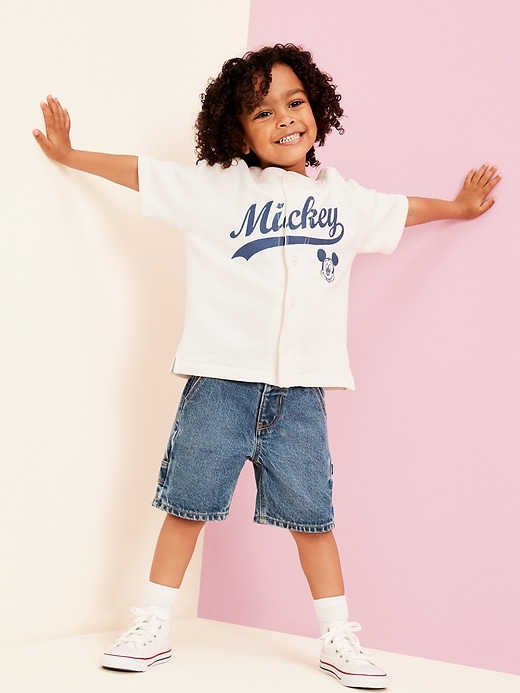 View large product image 1 of 5. Old Navy x Disney© Oversized Mickey Mouse Baseball Shirt for Toddler Boys