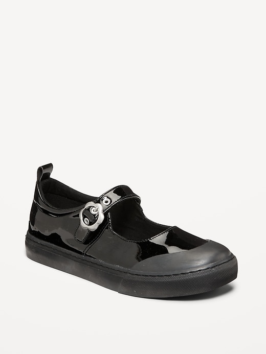 View large product image 1 of 4. Shiny Faux-Leather Mary-Jane Sneaker for Girls