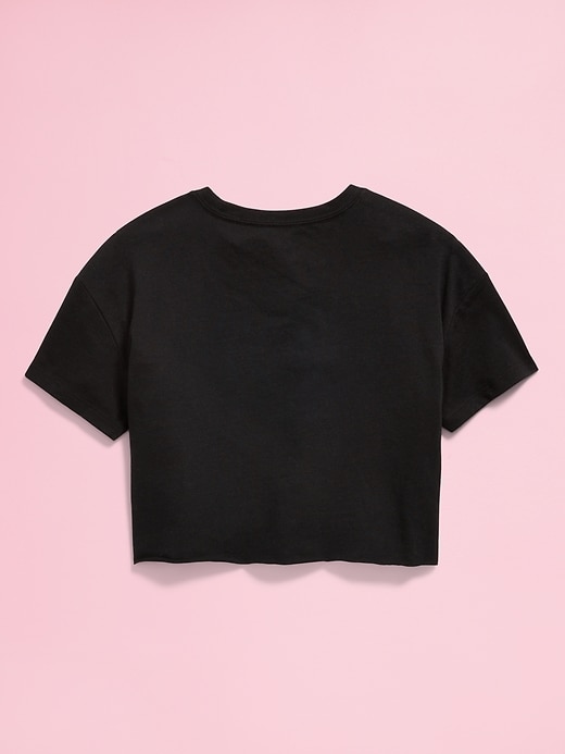Image number 5 showing, Old Navy x Disney© Cropped Graphic Raw-Edge T-Shirt for Girls