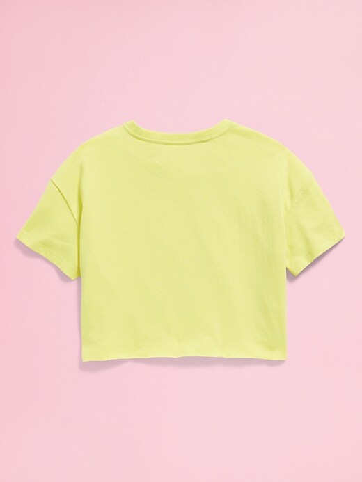 Image number 5 showing, Old Navy x Disney© Cropped Graphic Raw-Edge T-Shirt for Girls