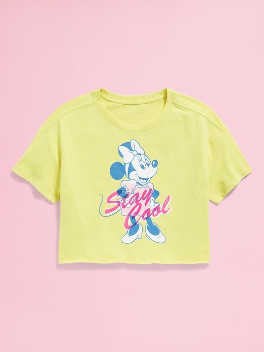 Image number 4 showing, Old Navy x Disney© Cropped Graphic Raw-Edge T-Shirt for Girls