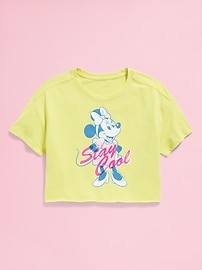 View large product image 4 of 7. Old Navy x Disney© Cropped Graphic Raw-Edge T-Shirt for Girls