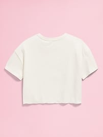 View large product image 5 of 7. Old Navy x Disney© Cropped Graphic Raw-Edge T-Shirt for Girls
